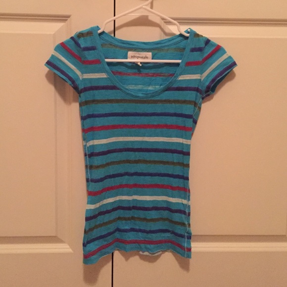 Blue Striped Aeropostale Shirt