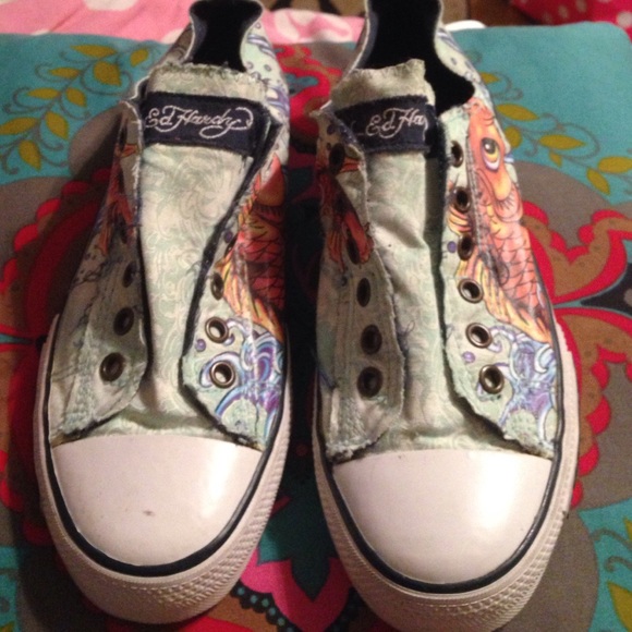 Ed Hardy koi fish sneakers - Picture 2 of 4