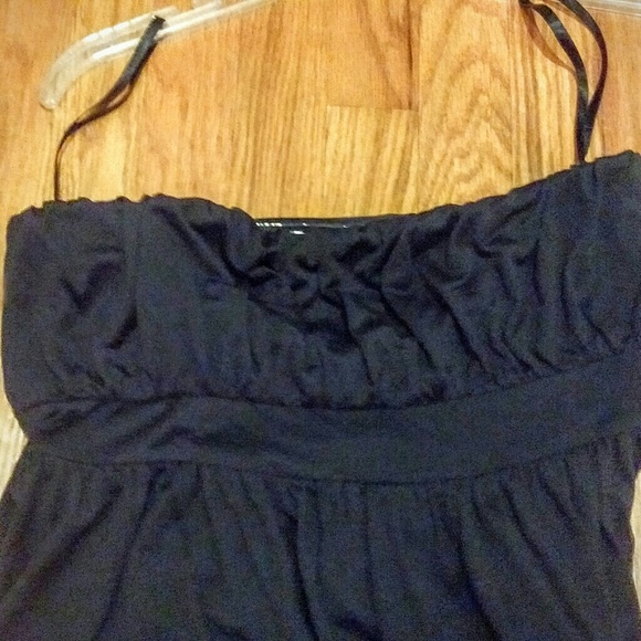 Beautiful Black Silk Strapless Bubble Dress - Picture 2 of 3