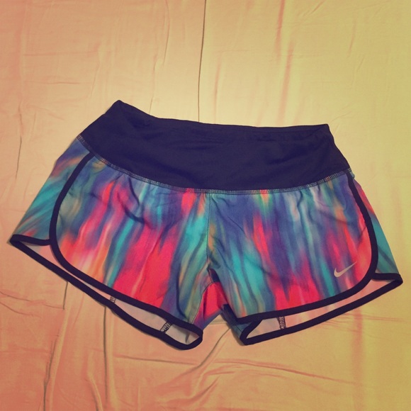 Nike Dri-Fit athletic shorts, multi colored