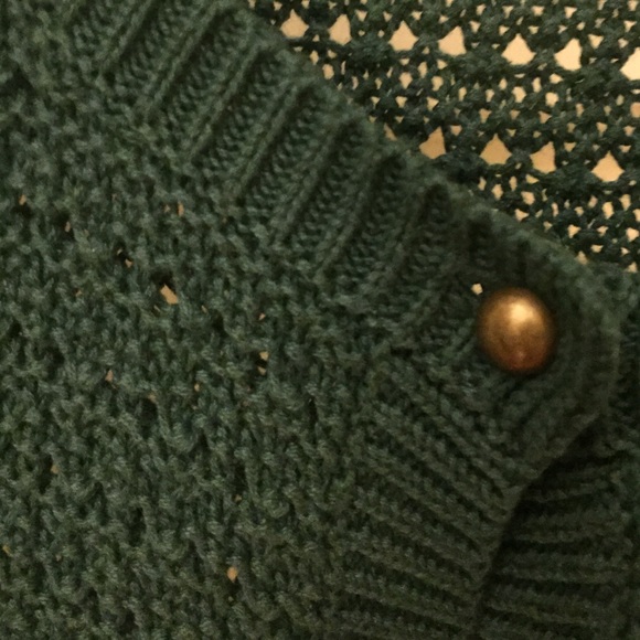 WORN ONCE Frenchi (Nordstrom) Teal Crochet Sweater - Picture 2 of 4