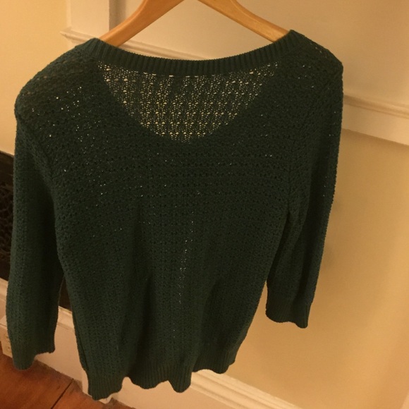 WORN ONCE Frenchi (Nordstrom) Teal Crochet Sweater - Picture 4 of 4