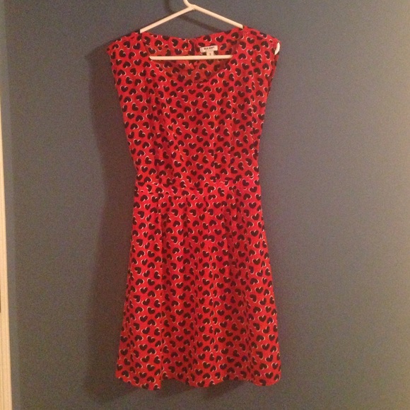 Red and navy heart dress