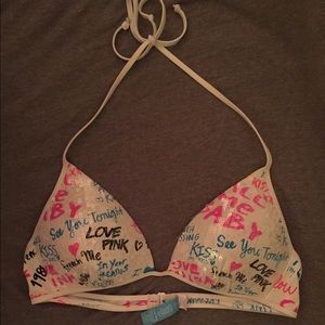 Victoria's Secret PINK push up sequin bikini top