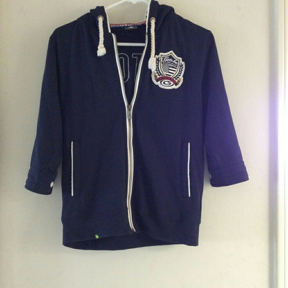 Navy 3/4 Sleeve Sweater
