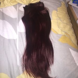 Red hair extensions