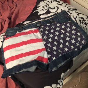 American Flag High rise shorts!