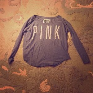 PINK By VS Grey Loose Fitting Tshirt