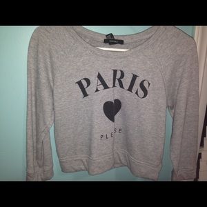 Crop Paris sweater from forever 21