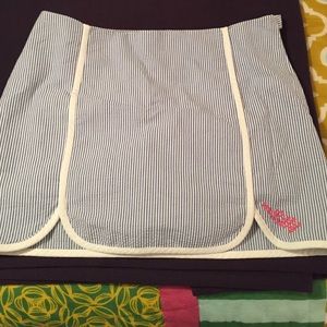 Lilly Pulitzer in Deep Sea Blue Lucky Seersucker