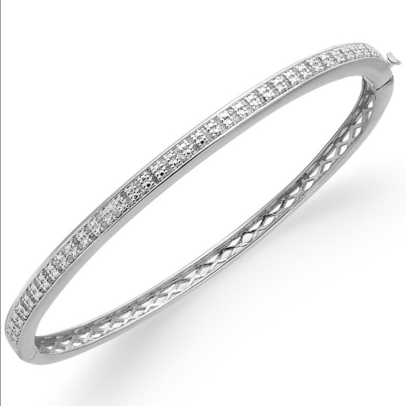 Delicate Rose Cut Diamond Bangle