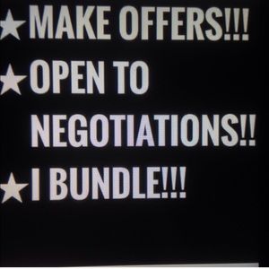 I'm very open to negotiation