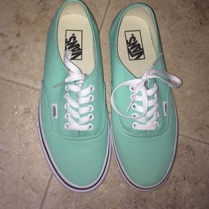 New turquoise vans size 8