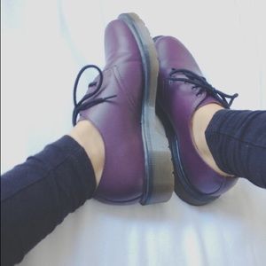 Purple Dr Martens 1461 Patent Lamper Shoes