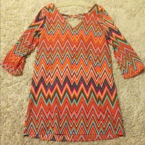 Colorful chevron dress