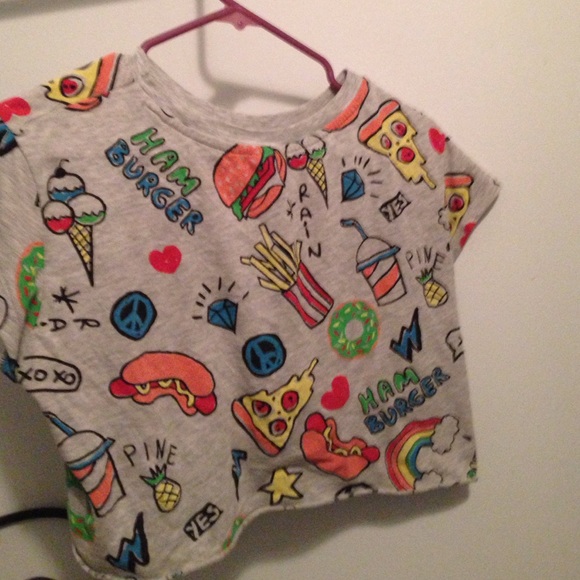 Cute junk food crop top💓