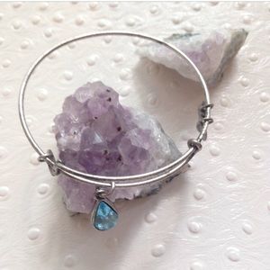 Alex and Ani blue water drop bracelet