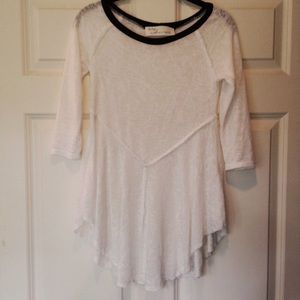 Vintage Havana white blouse navy trim