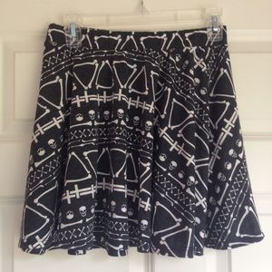 Urban Outfitters black skull skirt