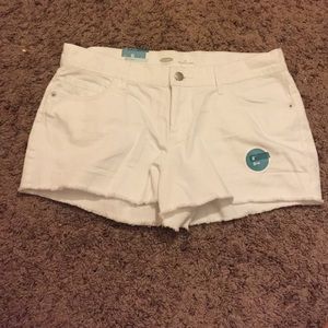 White brand new shorts