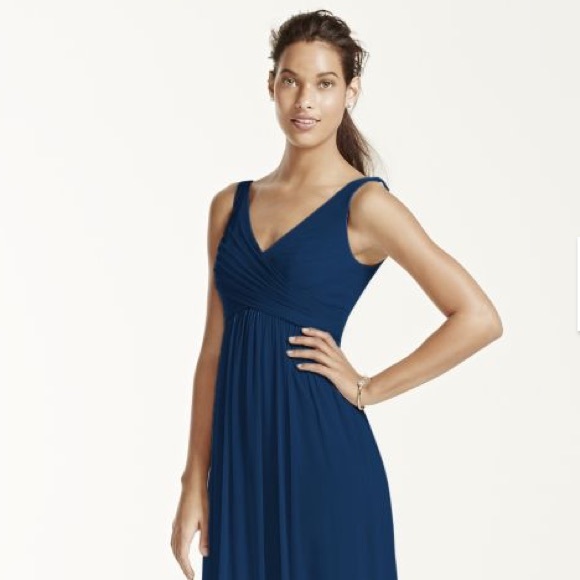 David's Bridal Cowl Back Bridesmaid Dress
