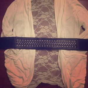 White House Black Market leather studded belt