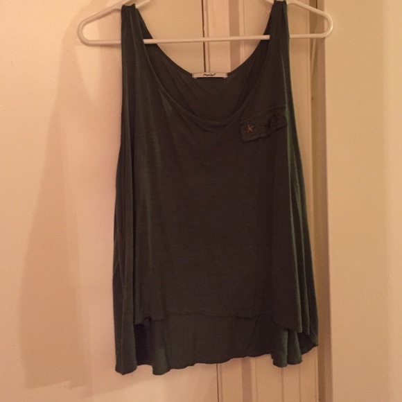 Army green tank top