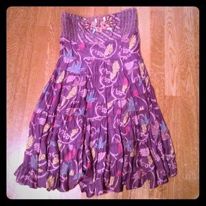 Free People purple strapless dress
