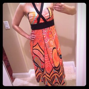 Rare Anthropologie Maeve Tropical Halter Dress 4