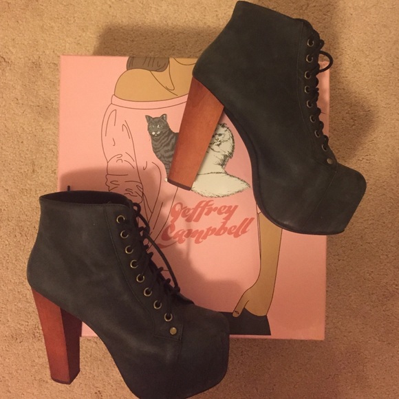 Jeffrey Campbell Black Distressed Litas