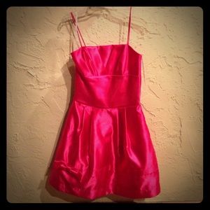 Jessica McClintock satin pink dress