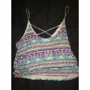 LA hearts blue cropped tank!