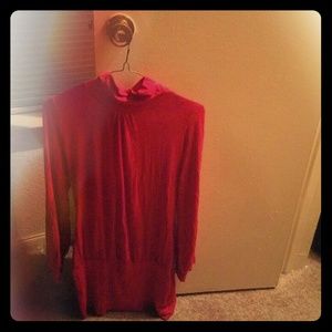 A red classic dress