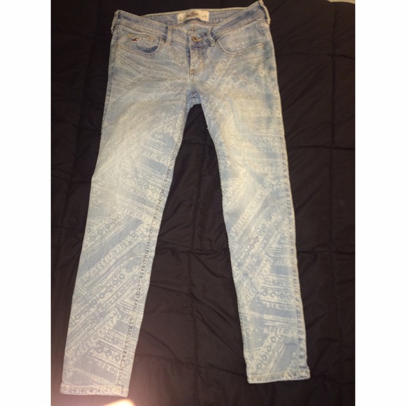 Hollister light wash tribal print pants!