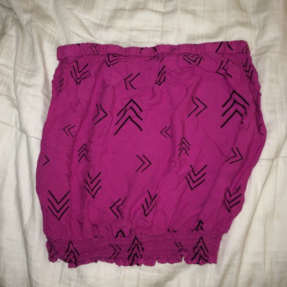 Magenta strapless top