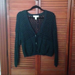 Forest Green Knit Cardigan