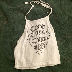 White halter top