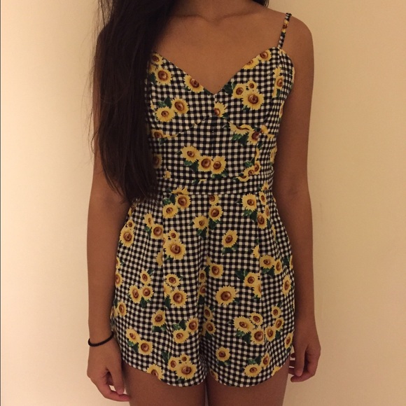 Forever 21 Sunflower Romper