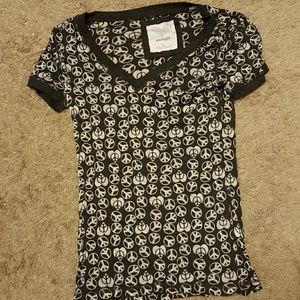 See through peace sign shirt