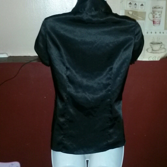 Demanding polyester collared button down - Picture 4 of 4