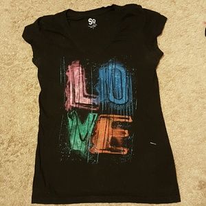 Black 'love' shirt