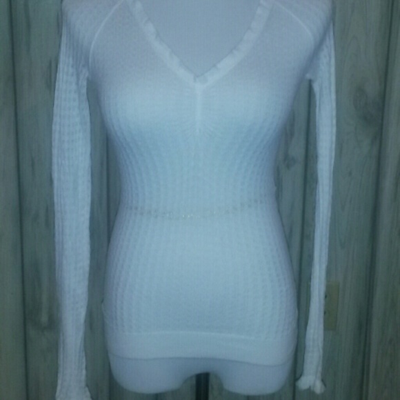 Moda international sm white sweater
