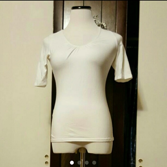 White 3/4 Sleeve Express Top sm