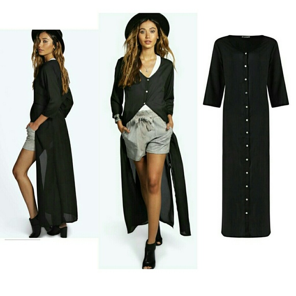 Boutique  Tops - 🆕 NWT Belted Longline Maxi Duster Size Medium