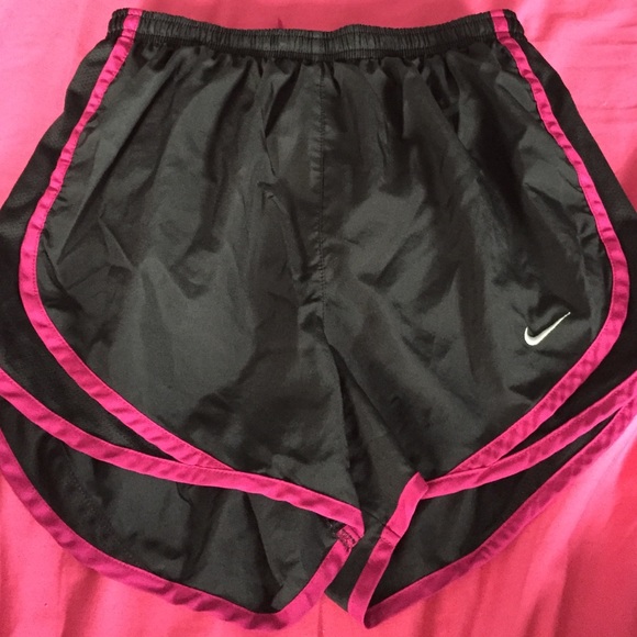 Nike dri fit running shorts black and purple