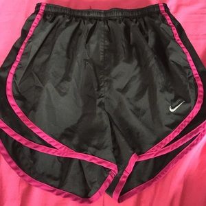 Nike dri fit running shorts black and purple