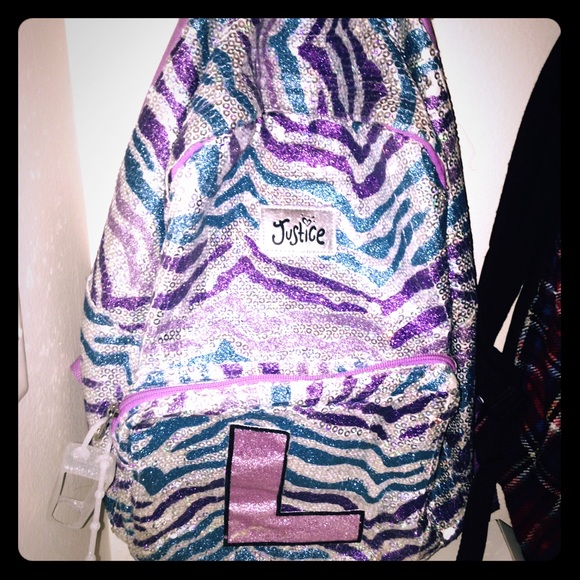Justice book bag large bling