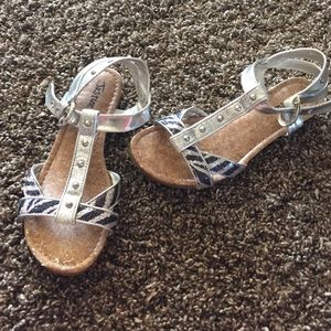 Justice Kids Strappy Sequin Spike Sandals