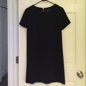 Black dress with back accent zipper