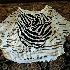 Zebra print top